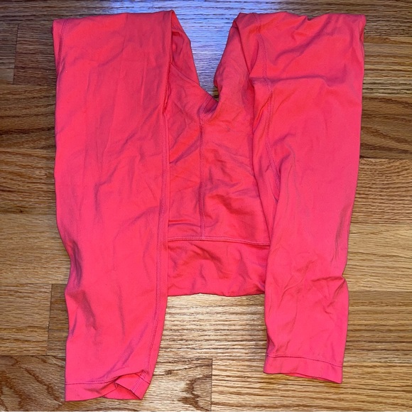 Athleta girl stash your treasures leggings fiery coral color size XL / 14 - Picture 8 of 9